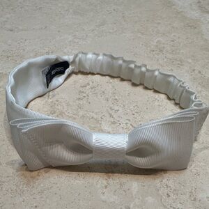 Baby GAP White Textured Bow Headband
